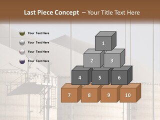 A Power Plant With A Sign In Front Of It PowerPoint Template