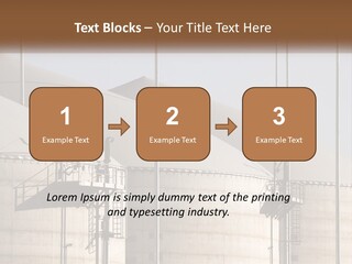 A Power Plant With A Sign In Front Of It PowerPoint Template