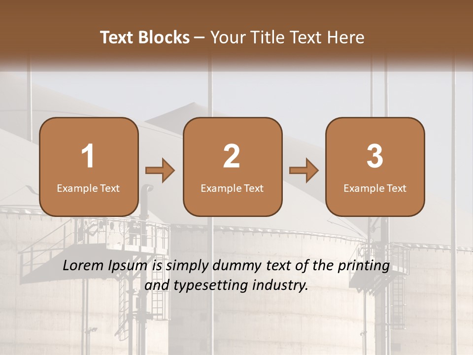A Power Plant With A Sign In Front Of It PowerPoint Template