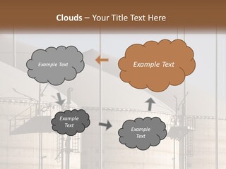 A Power Plant With A Sign In Front Of It PowerPoint Template