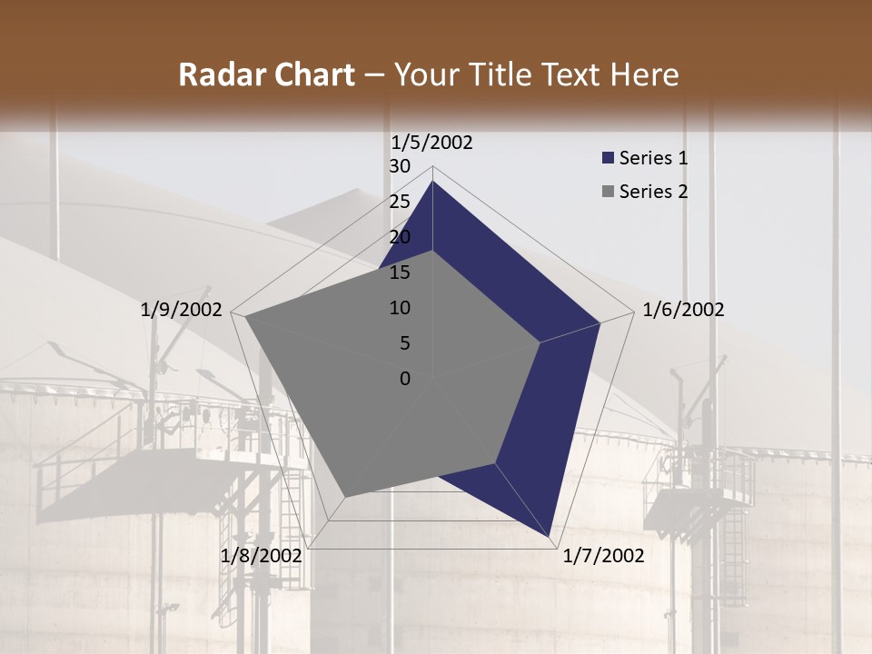 A Power Plant With A Sign In Front Of It PowerPoint Template