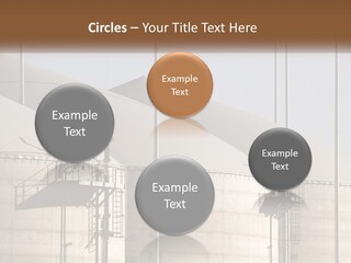 A Power Plant With A Sign In Front Of It PowerPoint Template