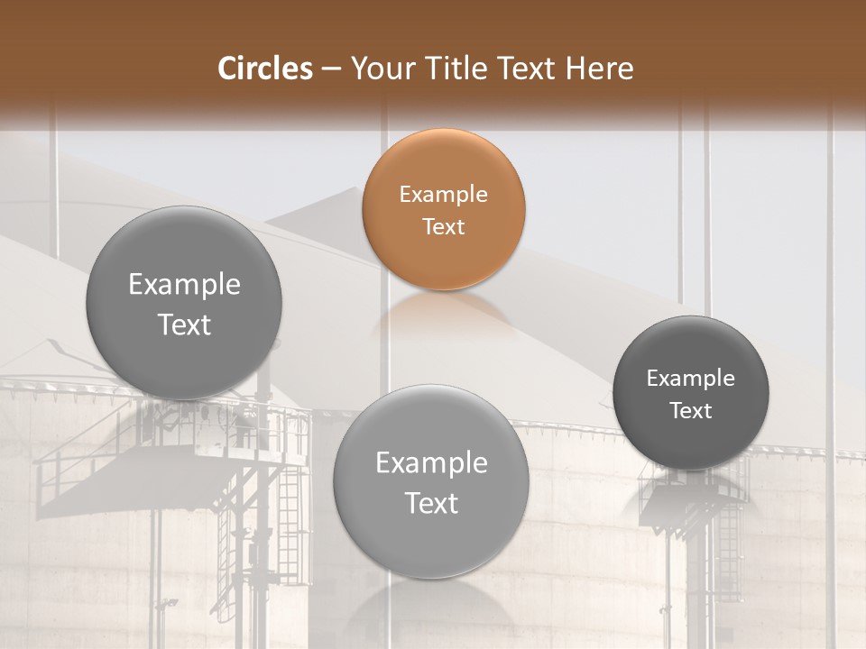 A Power Plant With A Sign In Front Of It PowerPoint Template