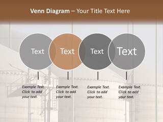 A Power Plant With A Sign In Front Of It PowerPoint Template