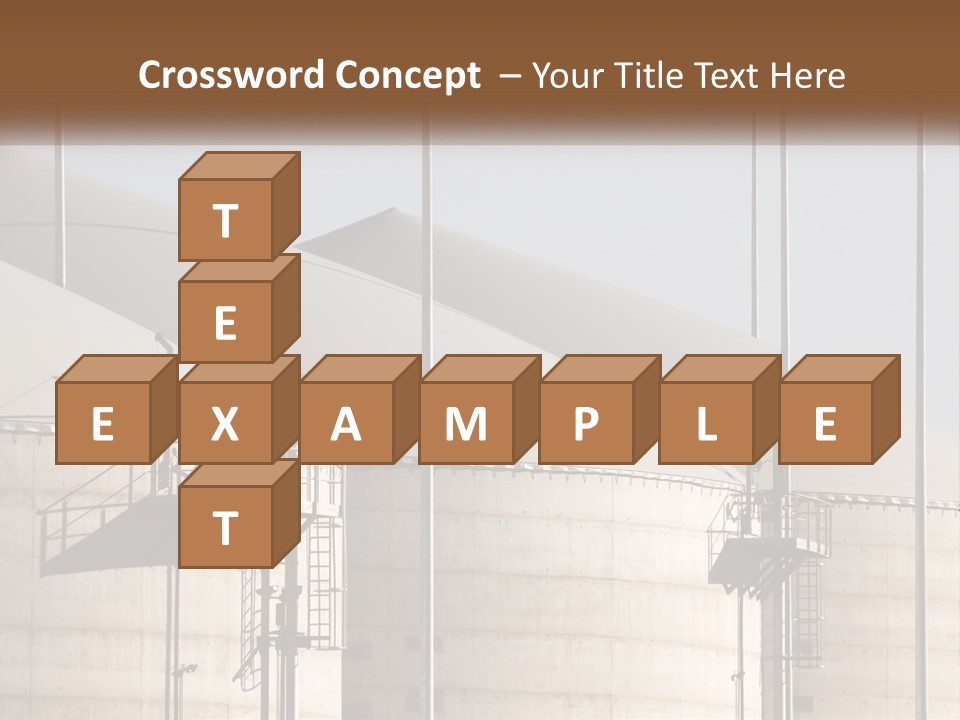 A Power Plant With A Sign In Front Of It PowerPoint Template