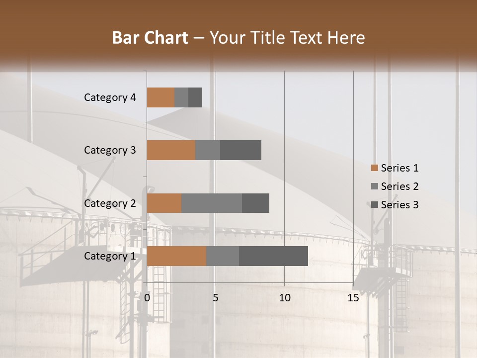 A Power Plant With A Sign In Front Of It PowerPoint Template