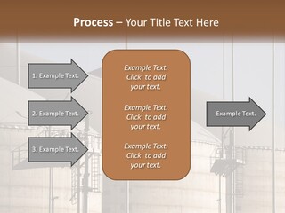 A Power Plant With A Sign In Front Of It PowerPoint Template