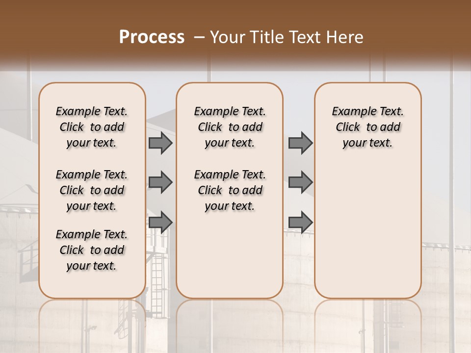 A Power Plant With A Sign In Front Of It PowerPoint Template
