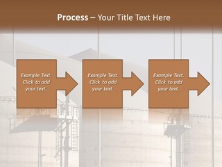 A Power Plant With A Sign In Front Of It PowerPoint Template