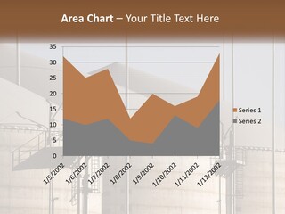 A Power Plant With A Sign In Front Of It PowerPoint Template