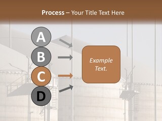 A Power Plant With A Sign In Front Of It PowerPoint Template