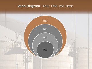 A Power Plant With A Sign In Front Of It PowerPoint Template