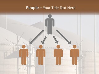 A Power Plant With A Sign In Front Of It PowerPoint Template