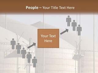 A Power Plant With A Sign In Front Of It PowerPoint Template