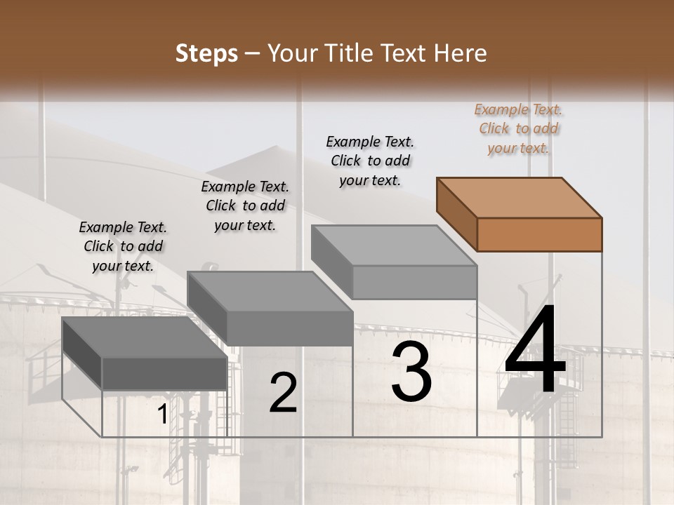 A Power Plant With A Sign In Front Of It PowerPoint Template