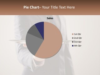 A Man Holding A Plate With A House On It PowerPoint Template