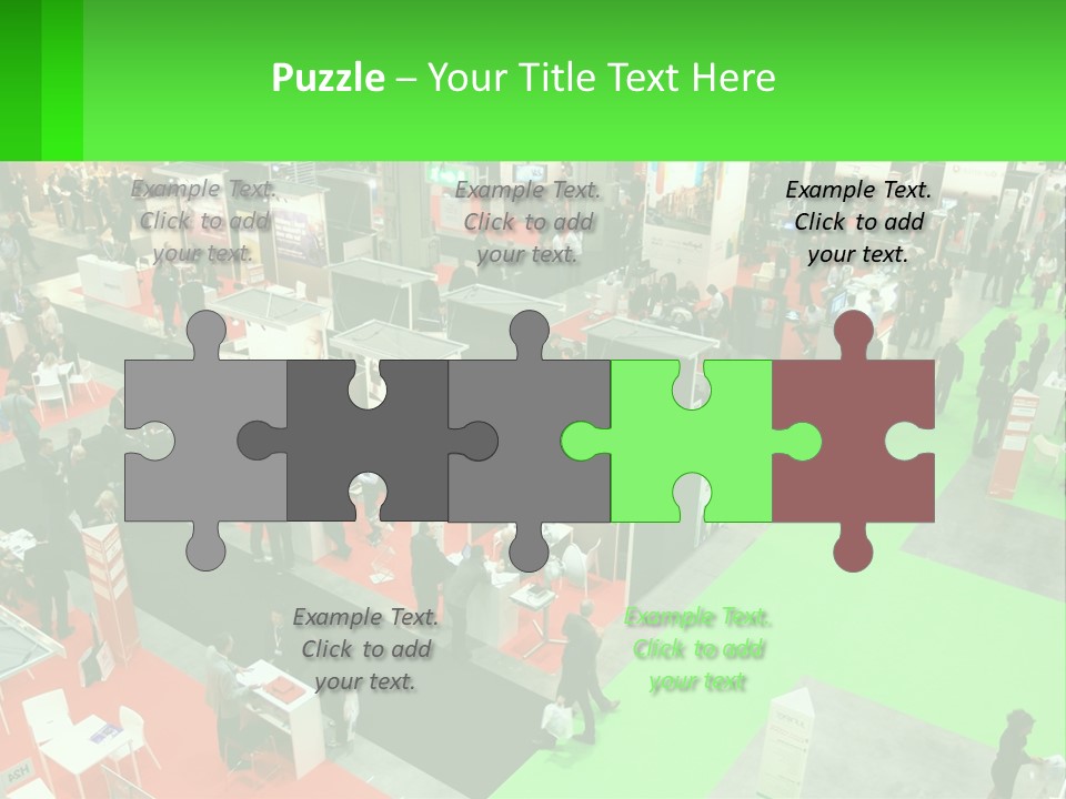 A Large Group Of People Standing Around A Booth PowerPoint Template