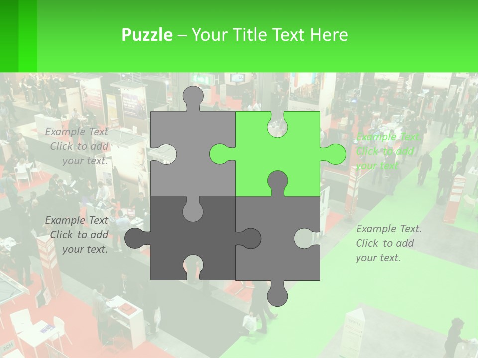 A Large Group Of People Standing Around A Booth PowerPoint Template