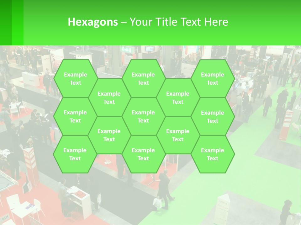 A Large Group Of People Standing Around A Booth PowerPoint Template