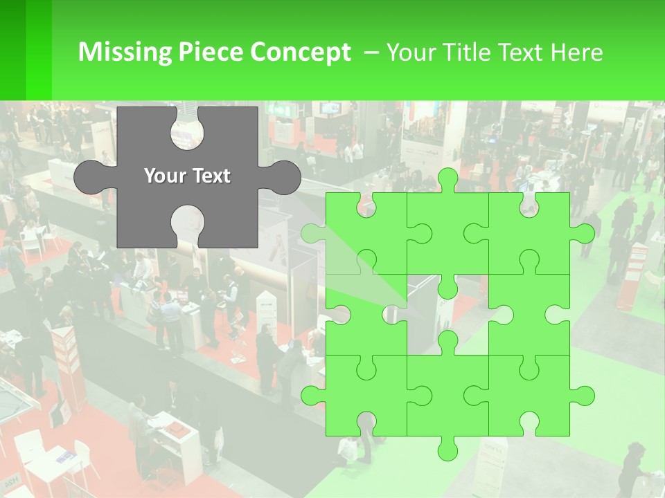 A Large Group Of People Standing Around A Booth PowerPoint Template