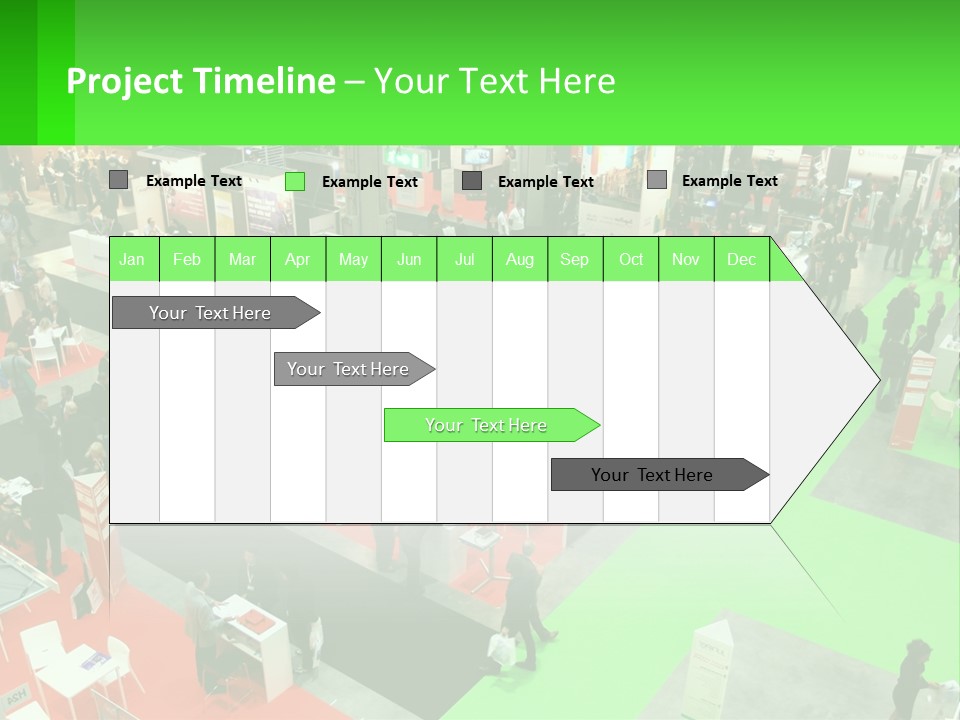 A Large Group Of People Standing Around A Booth PowerPoint Template