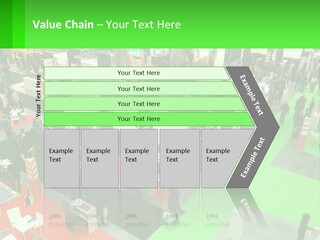 A Large Group Of People Standing Around A Booth PowerPoint Template