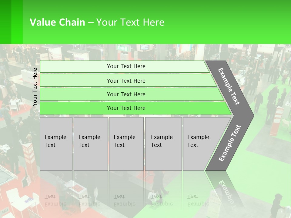 A Large Group Of People Standing Around A Booth PowerPoint Template