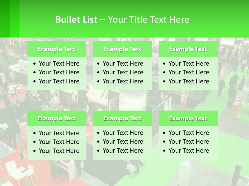 A Large Group Of People Standing Around A Booth PowerPoint Template