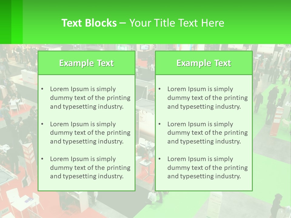 A Large Group Of People Standing Around A Booth PowerPoint Template