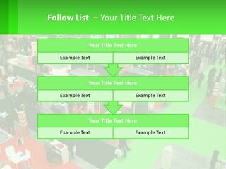A Large Group Of People Standing Around A Booth PowerPoint Template