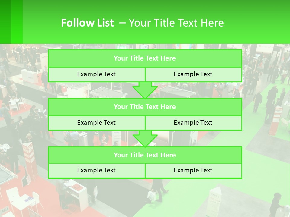 A Large Group Of People Standing Around A Booth PowerPoint Template