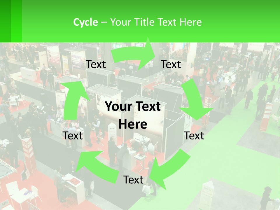 A Large Group Of People Standing Around A Booth PowerPoint Template