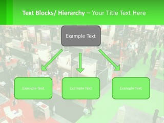 A Large Group Of People Standing Around A Booth PowerPoint Template