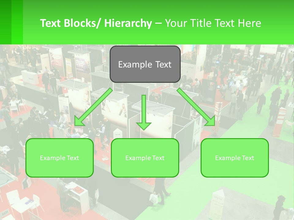 A Large Group Of People Standing Around A Booth PowerPoint Template