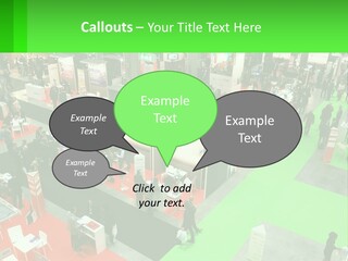 A Large Group Of People Standing Around A Booth PowerPoint Template