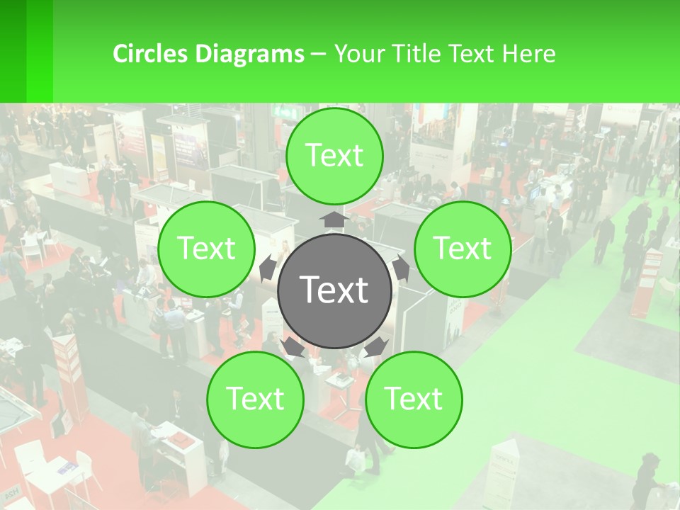 A Large Group Of People Standing Around A Booth PowerPoint Template