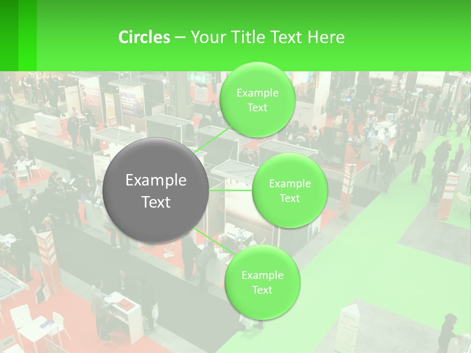 A Large Group Of People Standing Around A Booth PowerPoint Template