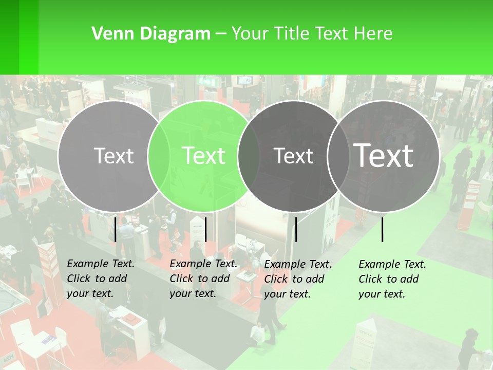 A Large Group Of People Standing Around A Booth PowerPoint Template