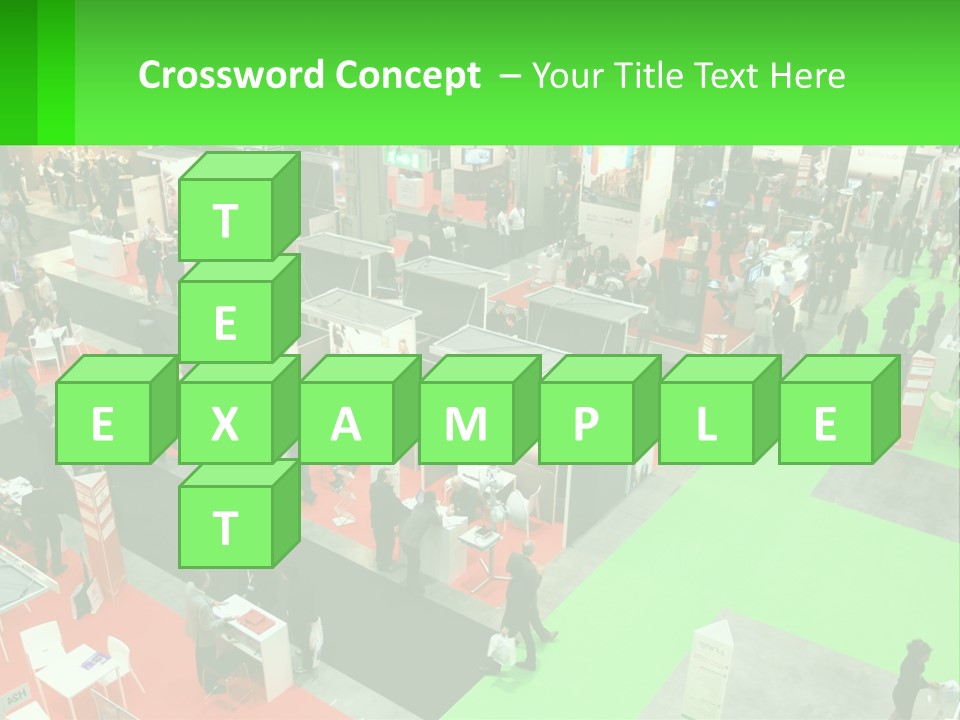 A Large Group Of People Standing Around A Booth PowerPoint Template