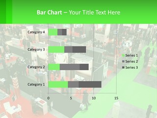 A Large Group Of People Standing Around A Booth PowerPoint Template