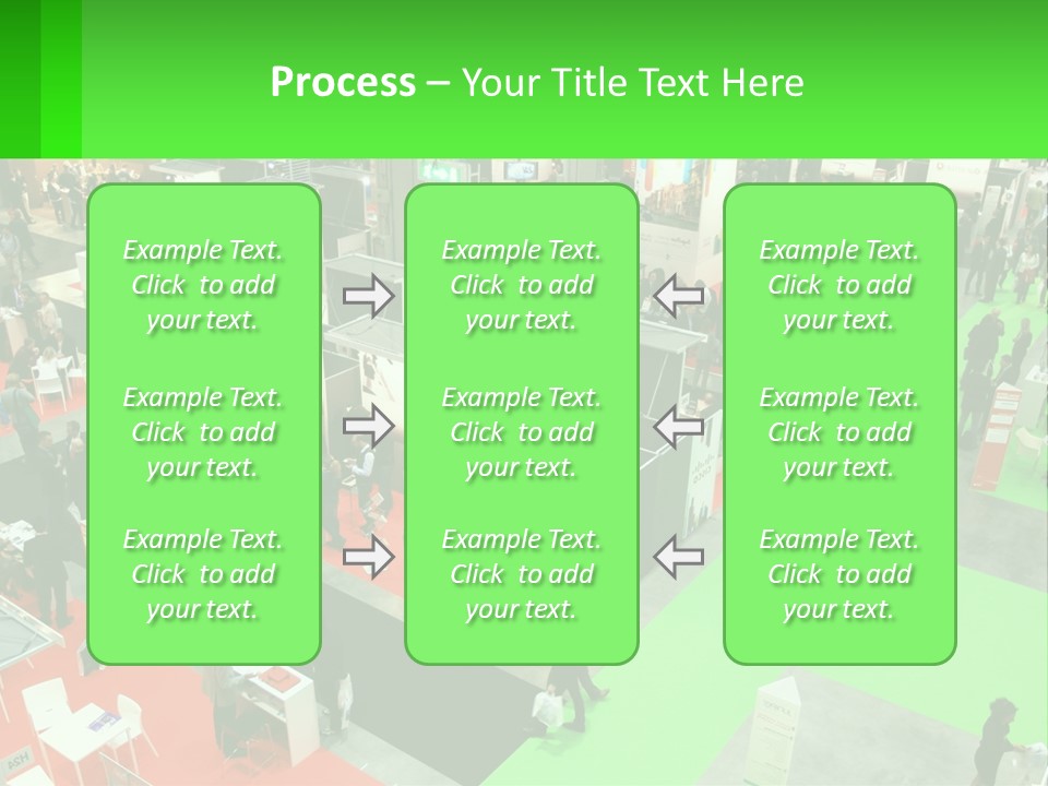 A Large Group Of People Standing Around A Booth PowerPoint Template