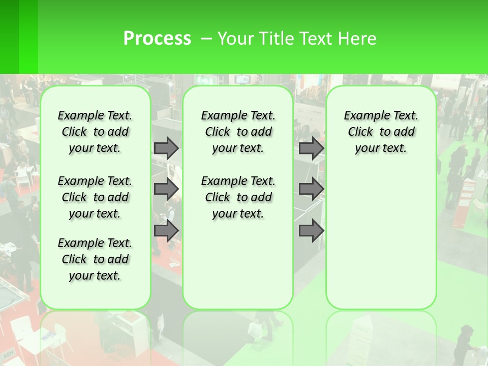 A Large Group Of People Standing Around A Booth PowerPoint Template