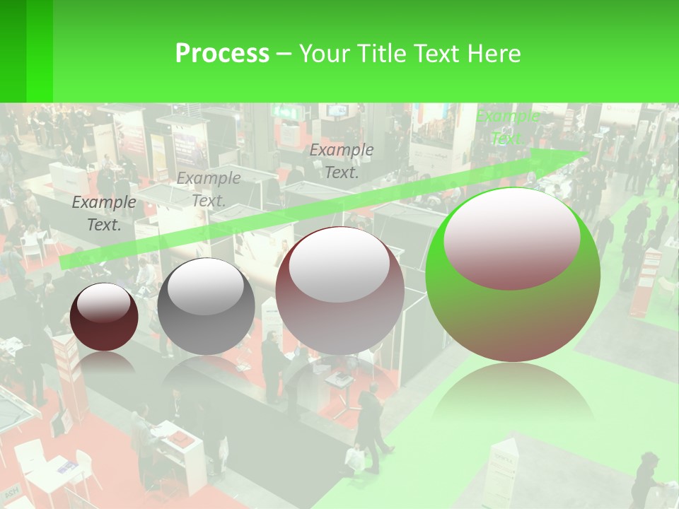 A Large Group Of People Standing Around A Booth PowerPoint Template