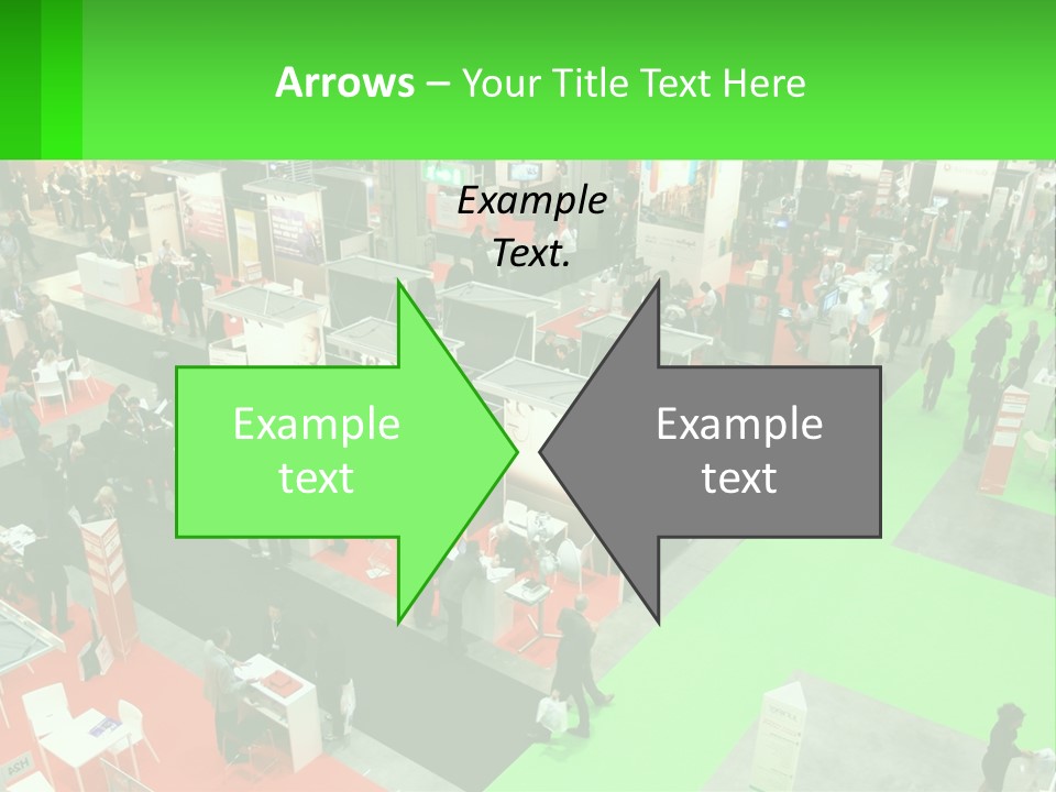 A Large Group Of People Standing Around A Booth PowerPoint Template