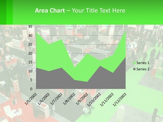 A Large Group Of People Standing Around A Booth PowerPoint Template