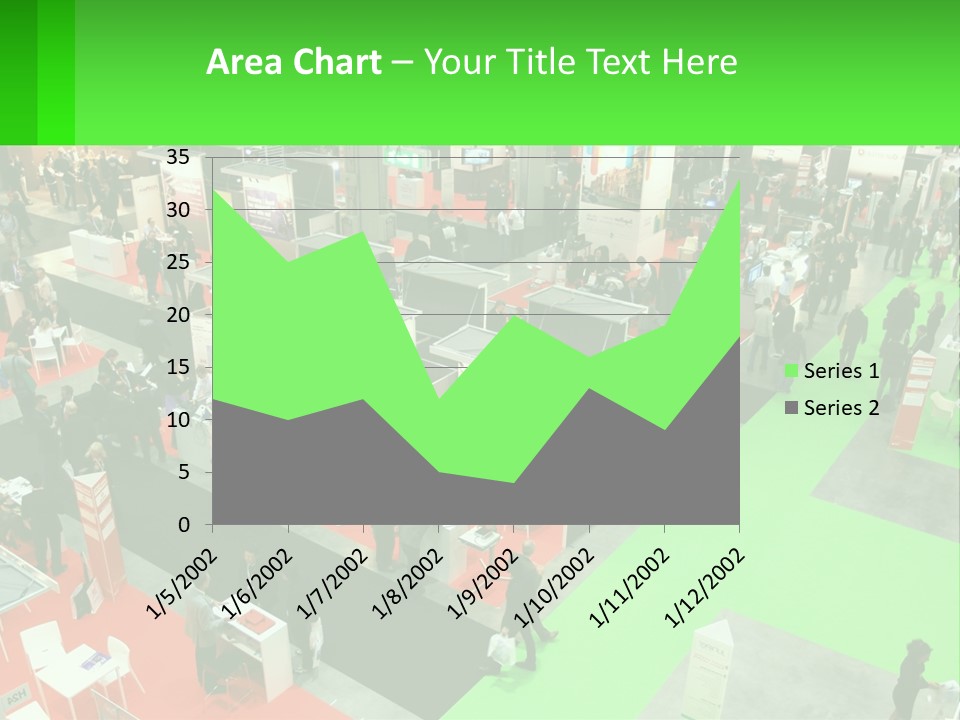 A Large Group Of People Standing Around A Booth PowerPoint Template