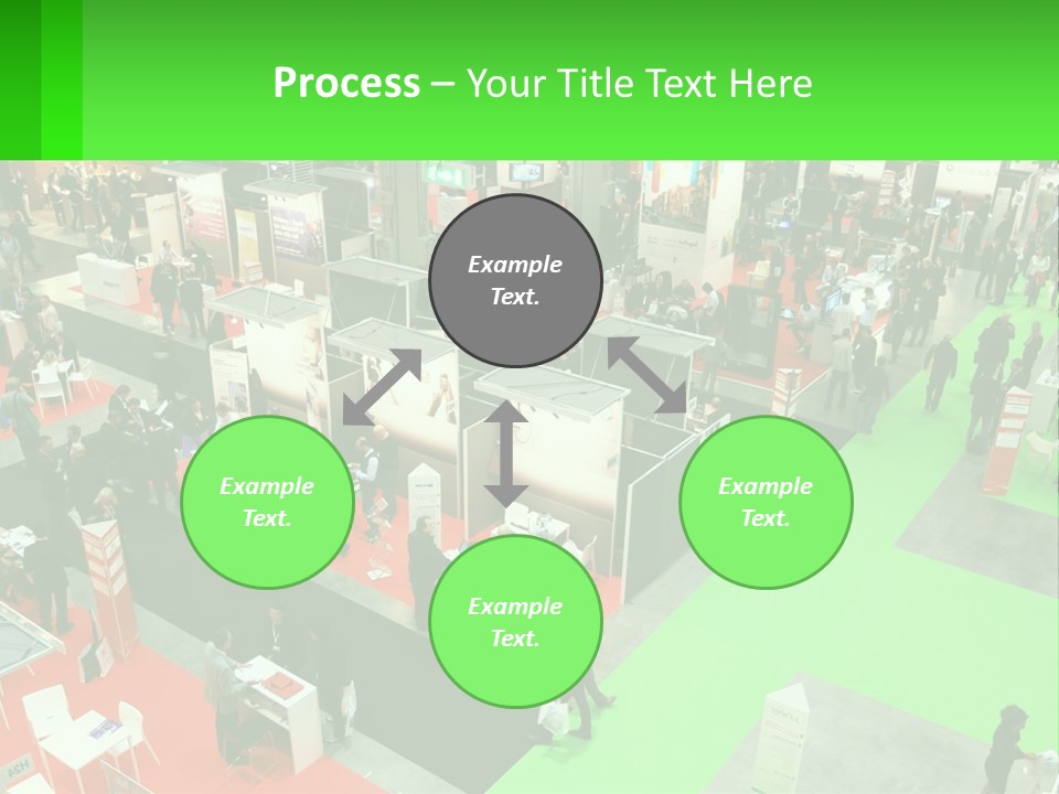 A Large Group Of People Standing Around A Booth PowerPoint Template