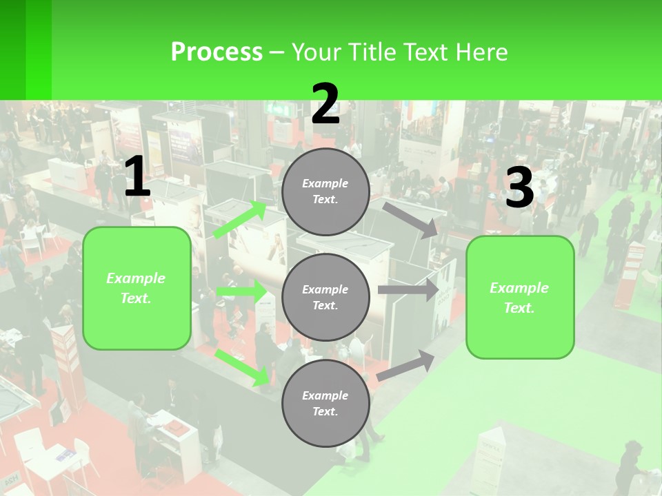 A Large Group Of People Standing Around A Booth PowerPoint Template