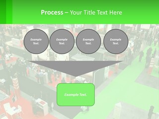 A Large Group Of People Standing Around A Booth PowerPoint Template