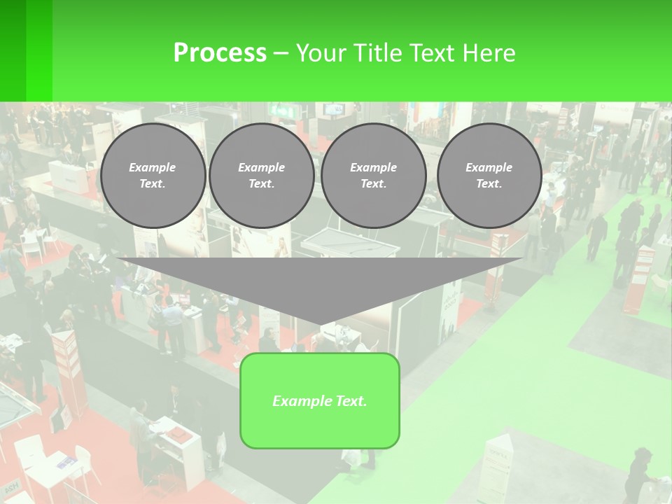 A Large Group Of People Standing Around A Booth PowerPoint Template